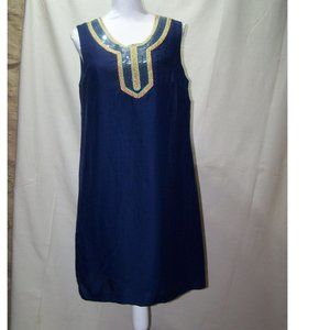 Merona Dress Blue Beading Cocktail Party Sequins 14 NWT